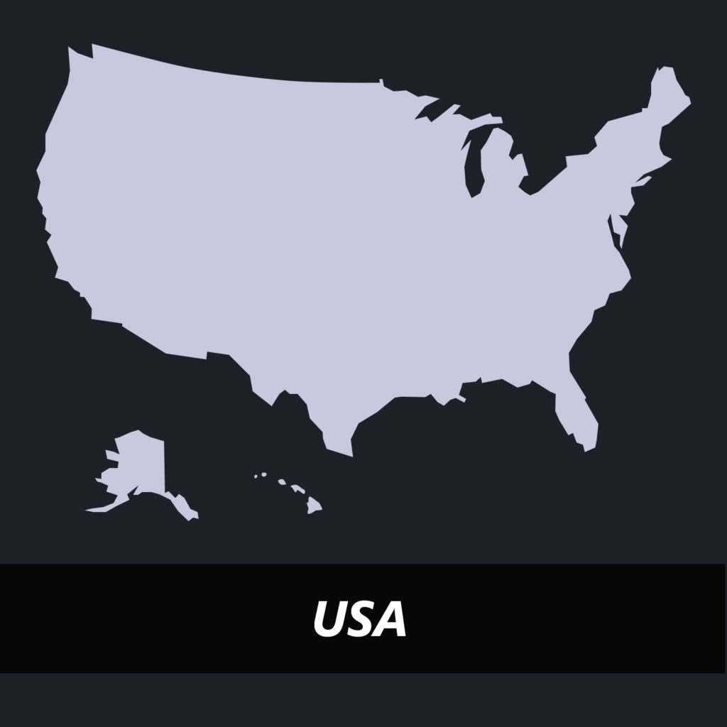 Image of the USA with the text USA over top.